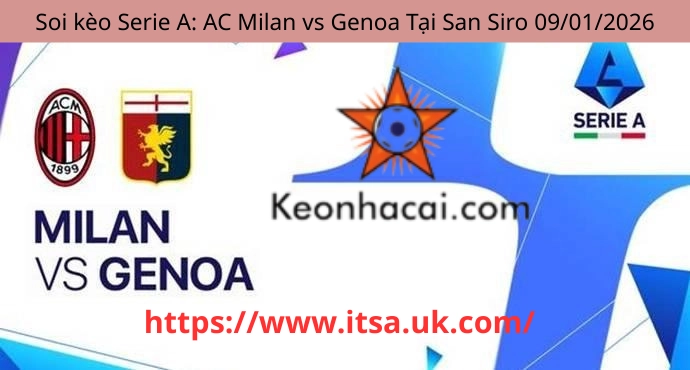 Soi kèo Serie A: AC Milan vs Genoa Tại San Siro 09/01/2026